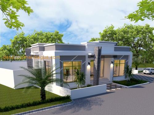 Desain Rumah 1 Lantai Atap Rata (3)