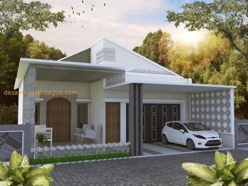 Desain Rumah 1 Lantai Motif Papan Catur