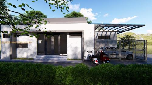 Desain Rumah 1 Lantai Style Industrial