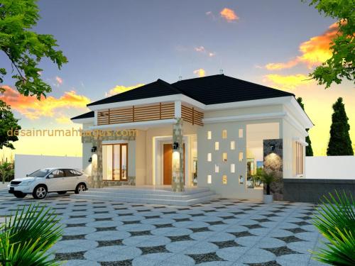 Desain Rumah 1 Lantai dengan Carport Luas 10