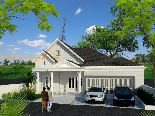 Desain Rumah 1 Lantai dengan Carport Luas 16