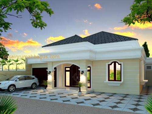 Desain Rumah 1 Lantai dengan Carport Luas 9