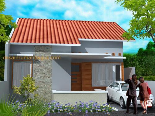 Desain Rumah 1 Lantai dengan Cat Abu 1