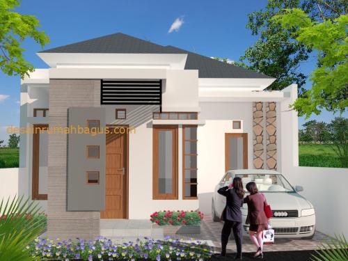 Desain Rumah 1 Lantai dengan Cat Abu 5