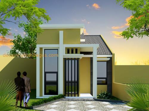 Desain Rumah 1 Lantai dengan Cat Cream Tua 2