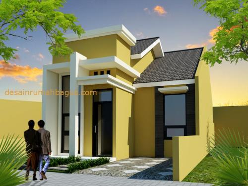 Desain Rumah 1 Lantai dengan Cat Cream Tua 3