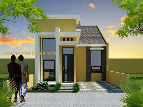 Desain Rumah 1 Lantai dengan Cat Cream Tua 4