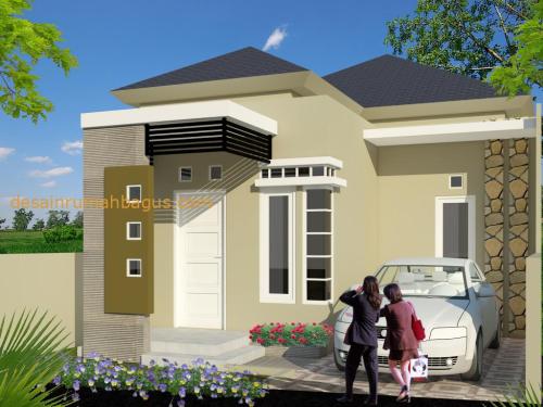 Desain Rumah 1 Lantai dengan Cat Cream Tua 6