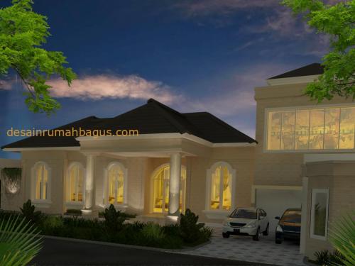 Desain Rumah 1 Lantai dengan Style Mediteran (1)