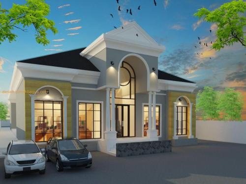 Desain Rumah 1 Lantai dengan Style Mediteran (2)