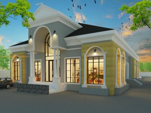 Desain Rumah 1 Lantai dengan Style Mediteran (4)