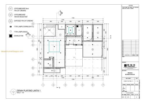 GK(67) Gambar Kerja Rumah Bpk H Plafond Lantai 1